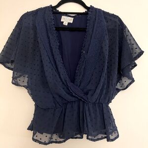 Navy Blue Jun & Ivy Top